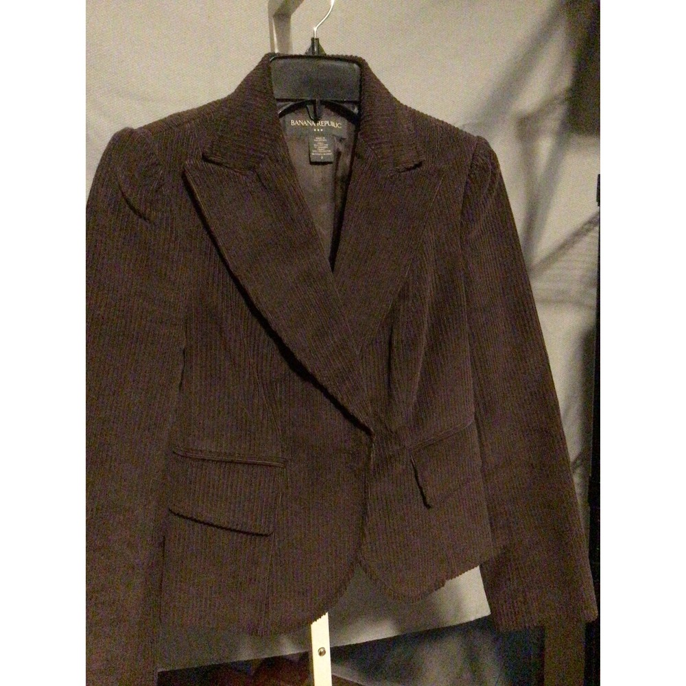 BANANA REPUBLIC Woman's Brown Corduroy Cropped Jacket - Size 2